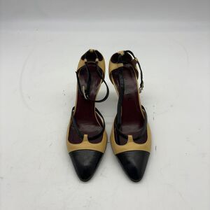 CHANEL Cap Toe Mary Jane CC Buckle Heels Pumps